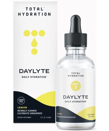 Total Hydration Daylyte Daily Hydration (Lemon) Sugar-Free Electrolyte Drops for Rehydrating, Refueling, Rejuvenation, Liquid Electrolyte with Magnesium, Calcium, Zinc, and More (29 Servings)