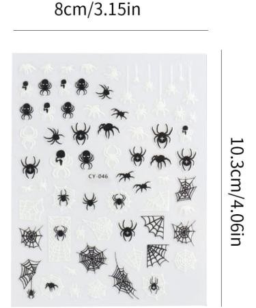 Halloween Nail Sticker Adhesive 3D Luminous Little Monster Nail Art Accessories for Women Style1. - Buy Online on GoSupps.com