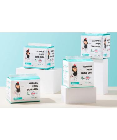 Womens's Sanitary Napkins with Wings - Medium Size, Unscented & Absorbent - Korean Pad - Buy Online on GoSupps.com
