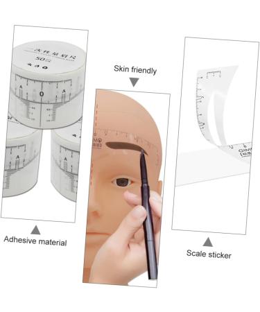 Didiseaon 1 Roll Disposable Ruler Stickers Reusable Eyebrow Ruler Brow Measurer Woman Tool Scale - Buy Online on GoSupps.com