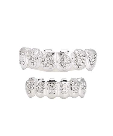 Buy Gold Teeth Grills - Hip Hop Prop Accessories for Rapper Costumes & Cosplay | Silver Suit - Buy Online on GoSupps.com