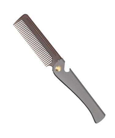 Stainless Steel Folding Comb  Pocket Comb for Men and Women  Black