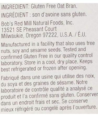 Bobs Red Mill Gluten Free Oat Bran 454 Grams Oat Bran 454 g (Pack of 1) - Buy Online on GoSupps.com