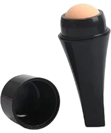 Volcanic Stone Facial Roller - Portable & Reusable Oil Absorbing Roller for Eco-Friendly Skin Care (Black - Buy Online on GoSupps.com