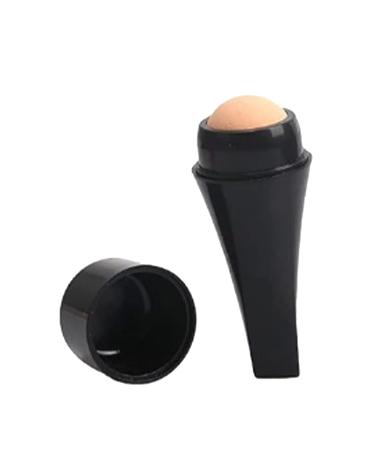 Volcanic Stone Facial Roller Portable Oil Absorbing Volcano Facial Roller Reusable Control Pen Easy to Clean Environmentally Friendly for Skin Care (Black)