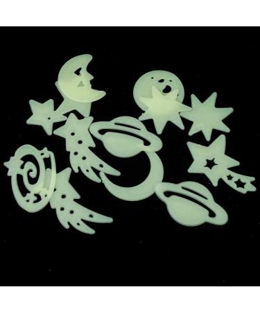 24 3D Glow in The Dark Galaxy Planets Stars Moon Wall Decals for Kids Bedroom Decor - Buy Online on GoSupps.com