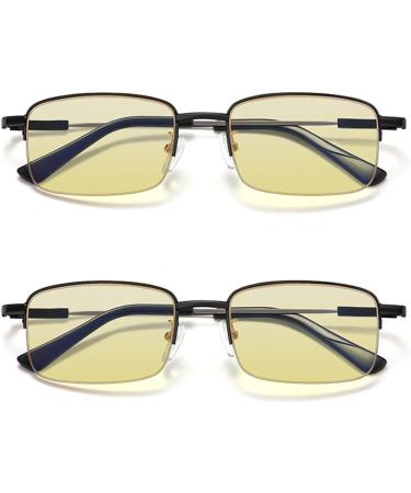 Koosufa Semi-Frame Varifocal Glasses for Men & Women | Progressive Multifocal Anti-Blue Light Reading Glasses | Metal Computer Specs | Available in 1.0 to 3.5 Strengths - Buy Online on GoSupps.com