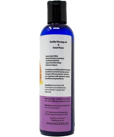 Buy Honey Flavored Massage Oil for Couples | Edible Non-Sticky Vegan Friendly | Relaxing Lotion with Vitamin E Sweet Almond & Coconut Oil - 4 oz - Buy Online on GoSupps.com