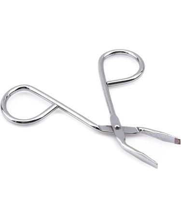 Silver Stainless Steel Eyebrow Scissors Tweezers Elbow Pliers Clip Scissors Flat Tip Tweezers Hair Plucker Hair Removal Tweezers Shave and Hair Removal Tweezers Women's - Buy Online on GoSupps.com