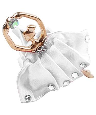 Guvkeug Automotive Diamond Ballet girl air conditioning outlet Perfume folder white