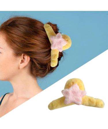 Limtula Large SharkClip Hair Claw for Women Banana Barrette Jaw Clip Plush Star Hair Clip Teens Girl Hair Shaping Accessories Blue Star Powder Gra - Buy Online on GoSupps.com