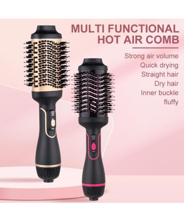 Torchtree 4-in-1 Hot Air Styling Brush for Fast Drying Hair - Negative Ionic Salon Results - Curler, Straightening Comb - Black Red - Buy Online on GoSupps.com