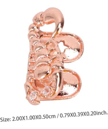Abaodam 1pc Scorpion Single Braces Hip Hop Costume Decor Halloween Style Man Accessories Male Golden 2X1cm - Buy Online on GoSupps.com
