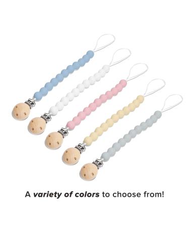 Premium Silicone Pacifier Clip - Safe Holder for Baby and Toddlers - Neutral White - Center Coast Collections - Buy Online on GoSupps.com