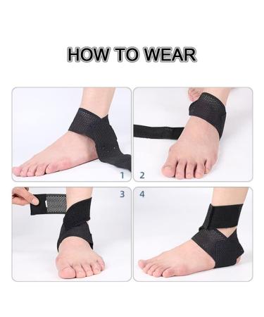 Ankle Compression Wrap - Adjustable Elastic Bandage & Breathable Brace for Sports Protection (Medium) - International Shipping Available - Buy Online on GoSupps.com