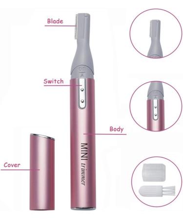 Tongtletech Rotatable Electric Lady Eyebrow Shaper & Trimmer - Portable Hair Remover in Pink | Bikini, Underarm, Leg & Body Precision Shaver - Buy Online on GoSupps.com