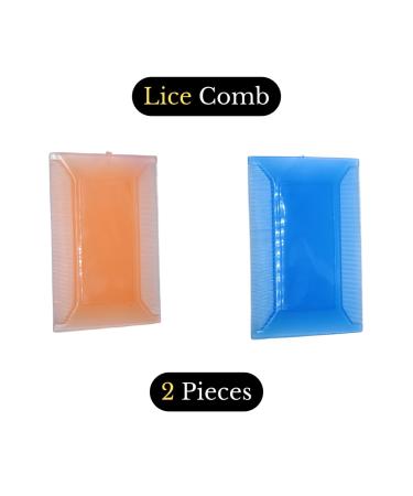 Double Sided Lice Removal Combs & Silk Satin Hair Scrunchies - Effective Lice Comb & Stylish Accessories for All Hair Types - Ideal for Daily Use (Blue Orange - Buy Online on GoSupps.com