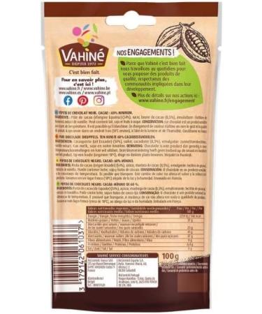 VAHIN DARK CHOCOLATE CHIPS 60% 100G VAHINE PACK OF 3 - Buy Online on GoSupps.com
