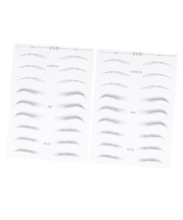 FOMIYES 2 Pairs Adhesive Eyebrow Template Artificial Eyebrow Patch Eyebrow Stickers Makeup Tools 6d Simple 1 count (Pack of 1) Black 003