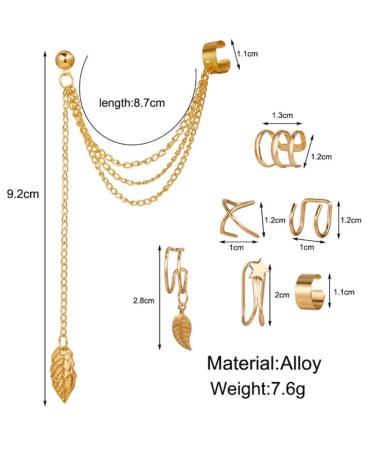 Gold Silver Hair Cuffs Dreadlock Clips Set - 24 Pcs Hair Jewelry Charms for Women Men | Non-Piercing Ear Clip Styling Tools & Accessories - Buy Online on GoSupps.com