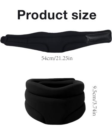 Neck Tension Reliever Neck Brace for Neck Pain and Support Soft Cervical Collars for Sleeping Support Neck Brace for Anti snoring and Neck Pain Support (Black) - Buy Online on GoSupps.com