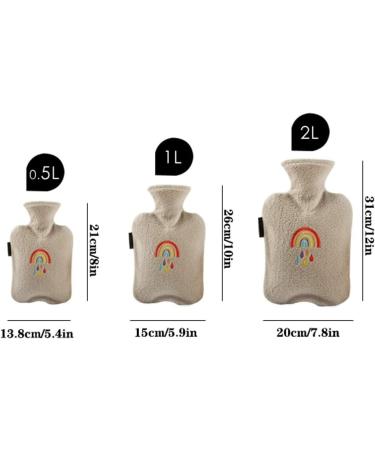 MAIES Classic Hot Water Bottle - Portable Heat Relief with Soft Fleece Cover | Long-Lasting Comfort for Pain Relief - Buy Online on GoSupps.com