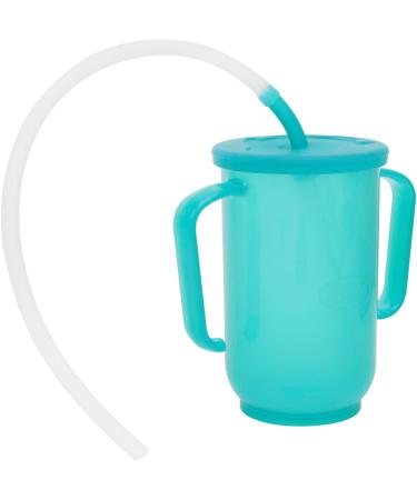 Spill Proof Feeding Cup with Extended Straw - Self Feeding Aid for Stroke & Parkinson Patients - Elderly Drinking Utensils (Blue) - Buy Online on GoSupps.com