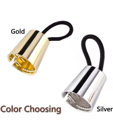 Vipolishtry 2 Pieces Gothic Punk Metal Circle Hair Cuff Elastic Hair Band Hair Ties Ponytail Holder Hair Rope Accessory for Women Girls - Buy Online on GoSupps.com