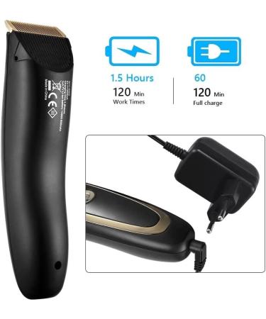 Professional Hair Clippers & Beard Trimmer for Men - Rechargeable Electric Hair Clipper with Adjustable Ceramic Blade - Golden Edition with Box - Buy Online on GoSupps.com