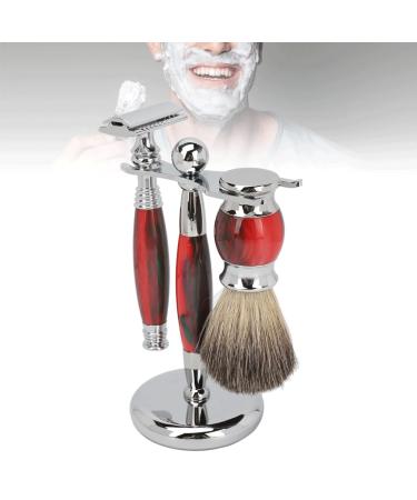 POSEDWRA Manual Shaving Set for Men Retro Hand Razor Set for Men Straight Razor Shaving Brush Shaving Brush Holder