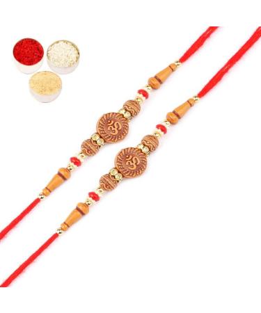 Ghasitaram Gifts Rakhi for Brother Rakhis Online -Set of 2-6325 Rakhi Thread