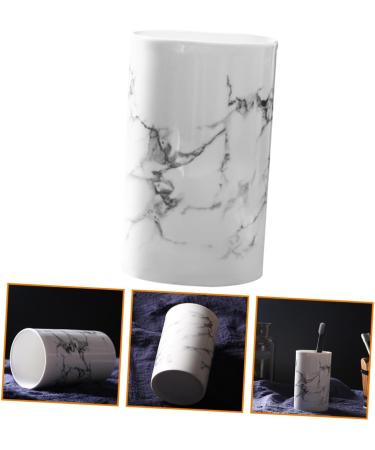 Goohochy Mouthwear Cup - Multi-Purpose Toothbrush & Teaspoon Holder | Stylish Ceramic Bathroom Storage for Ceramics Lovers - Buy Online on GoSupps.com