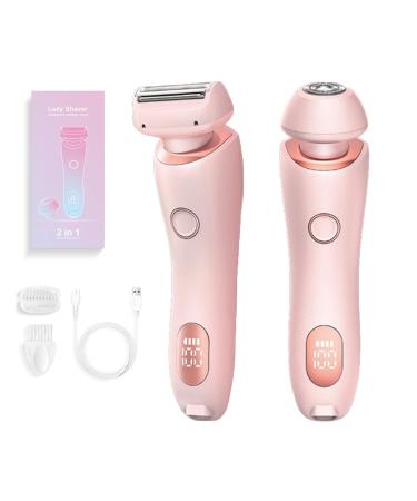 Lumina Shaver-Lumina Ultraglide Pro 2 in 1 Electric Shaver Razors for Women Portable Travel Razors for Women Multifunctional Shaver for Women Ipx7 Waterproof Wet Dry Female Shaver(Pink)