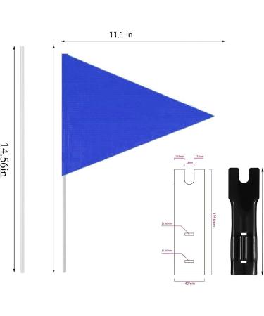 Bike Safety Flag - Blue Fiberglass Pole for Bicycles & ATVs - Buy Online on GoSupps.com