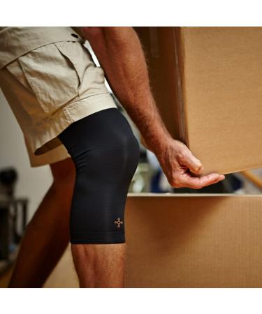 Tommie Copper Core Compression Infrared Knee Sleeve - Unisex - Black - Large - Buy Online on GoSupps.com