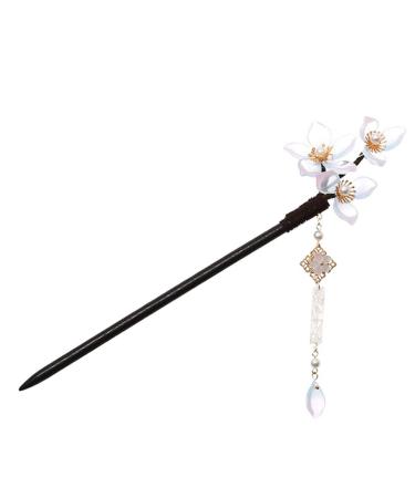 Minkissy Vintage Hair Chopsticks Hair Decor Chinese Hair Chopsticks Tassel Hair Stick Crystal Flower Vintage Hair Chopsticks