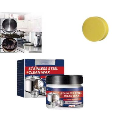 Magical Stainless Steel Cleaning Paste Stainless Steel Clean WaxStainless Steel Cleaning Cream Surface Safe No Residue (Color : 2count)