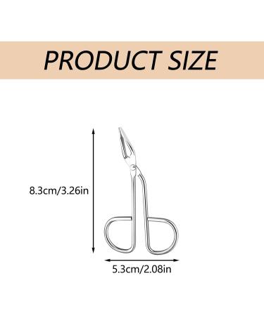 Professional Scissor Handle Tweezer Stainless Steel Scissors Shaped Tweezers Slant Flat Tip Scissor Tweezer for Women and Men (Silver) - Buy Online on GoSupps.com