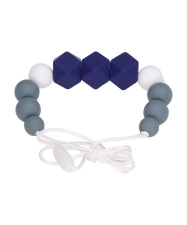 Buy Dark Blue Silicone Biting Toys - Easy to Clean Baby Feeding Chain | Safe & Pedagogically Designed for Everyday Use - Buy Online on GoSupps.com