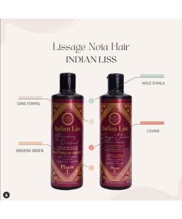 NOIA PARIS Indian Hair Straightening Indian Liss Amla Amazon Oils & Indian Ginseng Protein Gold 200 ml for 2 Uses - Buy Online on GoSupps.com