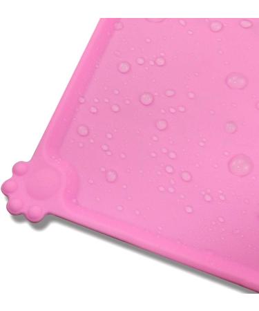 Joytale Silicone Dog Bowl Mat Non-Slip Waterproof 47x30cm Pink | Ideal for Dogs & Cats International Shipping Available - Buy Online on GoSupps.com
