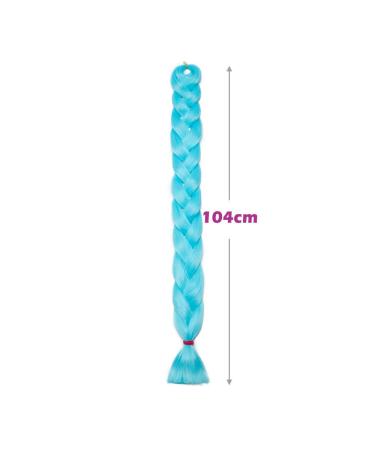 SEGO 41 Sky Blue Braid Extensions - 165g Synthetic Crochet Braiding Hair (3 Pieces) for Stunning Hairstyles - Buy Online on GoSupps.com
