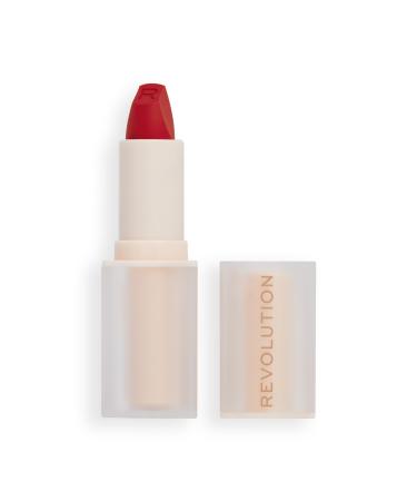 Makeup Revolution Lip Allure Soft Satin Lipstick Satin-luxe Finish All-Day Wear Vibe Red
