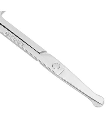 Professional Nose Hair Scissors - Stainless Steel Round Safety Tip Grooming Scissors for Men | Moustache Beard Eyebrow Trimmer - Buy Online on GoSupps.com