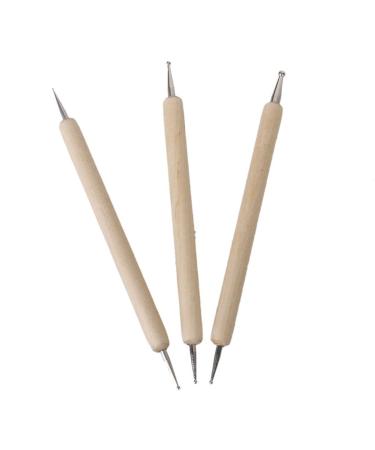 GROCKSTR 3 wooden Nail art point Drill pen