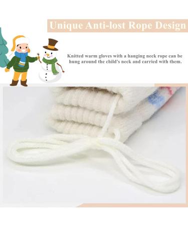 Thicken Soft Thermal Winter Gloves for 0-2Y Kids - Cute Snowflake Design Mittens for Baby Boys and Girls in White - Buy Online on GoSupps.com
