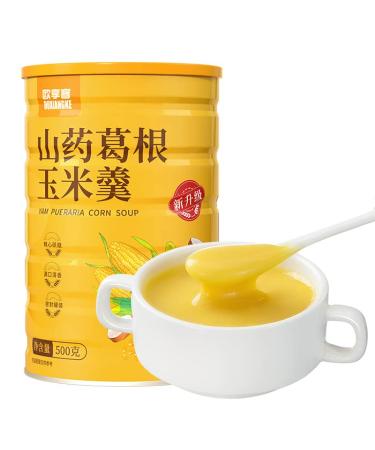 Chinese Yams Corn Soup 500g/can Five Grains Breakfast Healthy Nutritious Convenient Chinese Snacks Corn Paste Instant Breakfast food Cereals Vegan Delicious Fruit and vegetable soup (1 can) 1 count (Pack of 1)