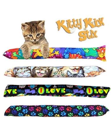 Kitty Kick Stix 15" Original Catnip Kicker Toy (Set of 2), Made in USA Mystery