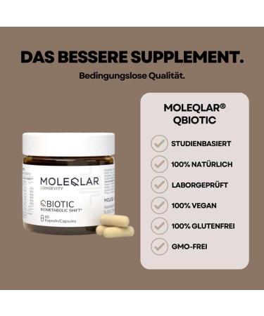 Moleqlar Qbiotic 60 Capsules - Biometabolic Shift with Probiotics & Micronutrients | Clinically Studied | Made in Germany - Buy Online on GoSupps.com