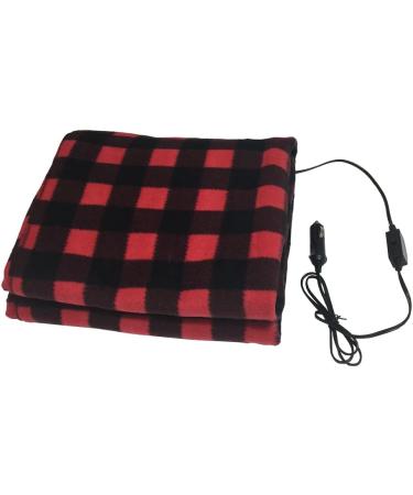 Bosuge Heated Car Ceiling Blanket - Quick Heating 12V Portable Fleece Travel Blanket in Red & Black for Winter - Buy Online on GoSupps.com